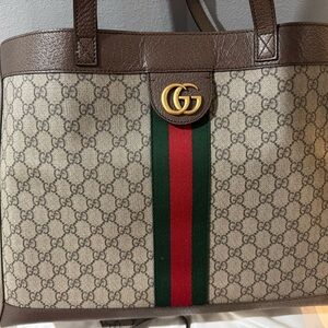 Gucci Beige and Brown GG Pattern Bag